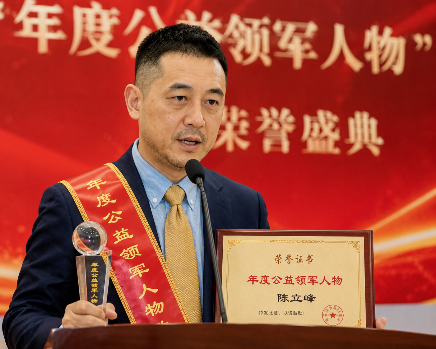 陈立峰荣获年度公益领军人物